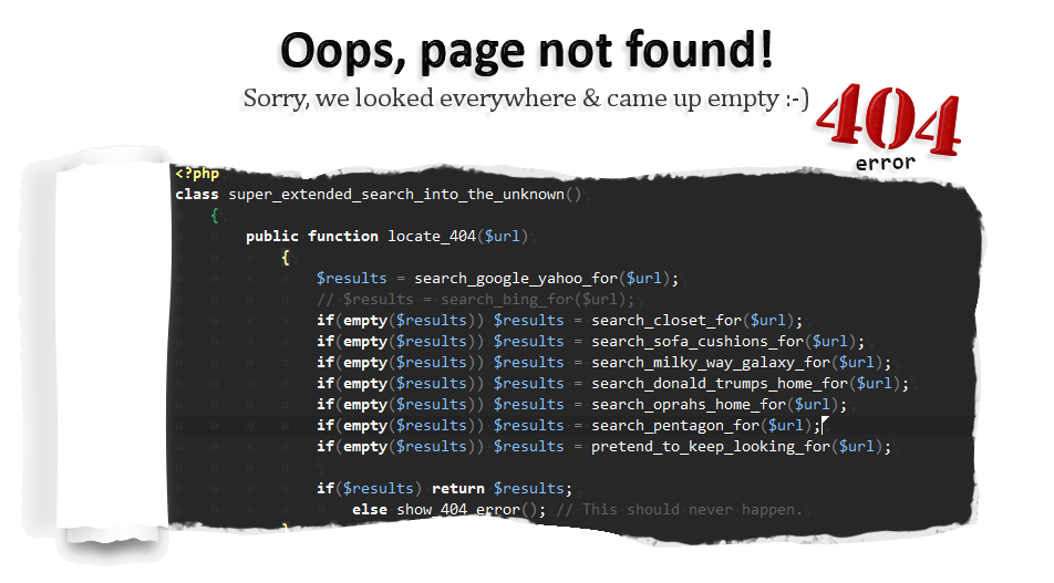 404 — Page Not Found
