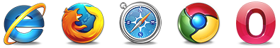 IE, Firefox, Safari, Chrome, Opera IE, Firefox, Safari, Chrome, Opera